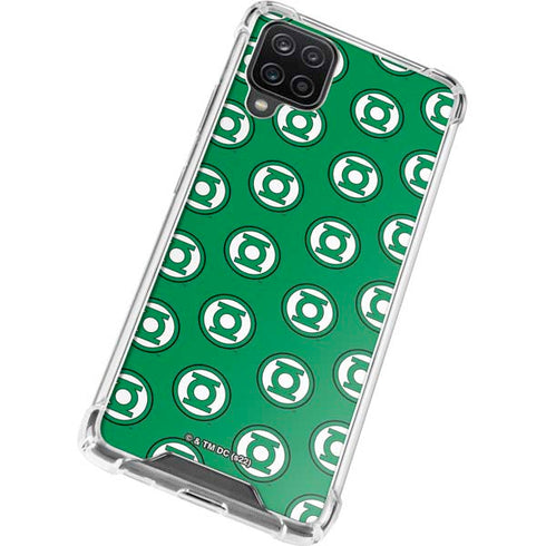 DC Comics Green Lantern Logo Pattern Galaxy A12 Clear Case