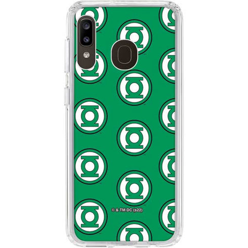 DC Comics Green Lantern Logo Pattern Galaxy A20 Clear Case