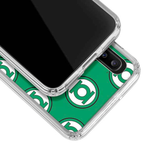 DC Comics Green Lantern Logo Pattern Galaxy A20 Clear Case