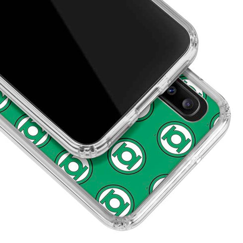 DC Comics Green Lantern Logo Pattern Galaxy A30 Clear Case