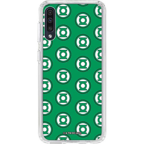 DC Comics Green Lantern Logo Pattern Galaxy A50 Clear Case