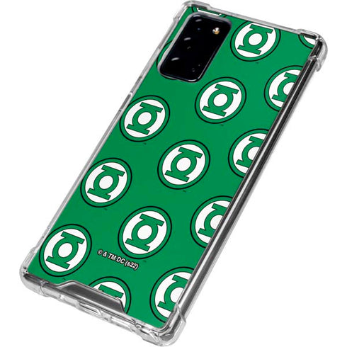 DC Comics Green Lantern Logo Pattern Galaxy Note20 5G Clear Case