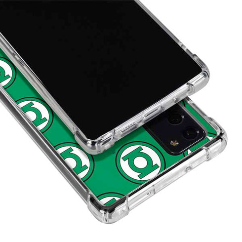 DC Comics Green Lantern Logo Pattern Galaxy Note20 5G Clear Case
