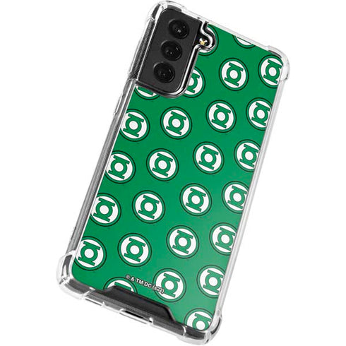 DC Comics Green Lantern Logo Pattern Galaxy S22 Plus Clear Case