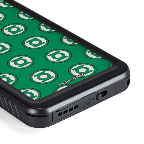 DC Comics Green Lantern Logo Pattern Galaxy S23 Waterproof Case