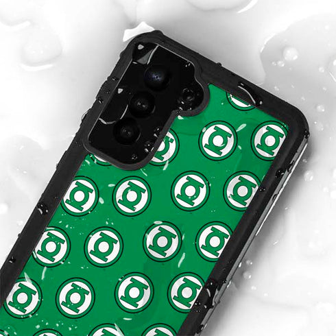 DC Comics Green Lantern Logo Pattern Galaxy S23 Waterproof Case