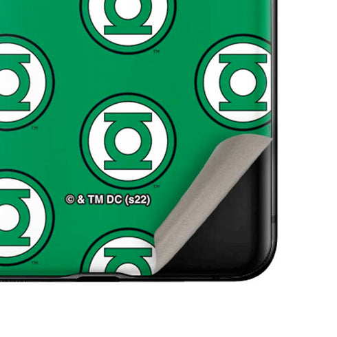 DC Comics Green Lantern Logo Pattern Galaxy Z Flip Skin