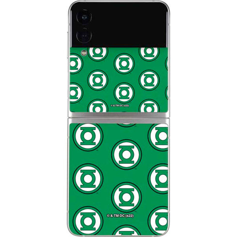 DC Comics Green Lantern Logo Pattern Galaxy Z Flip3 5G Skin