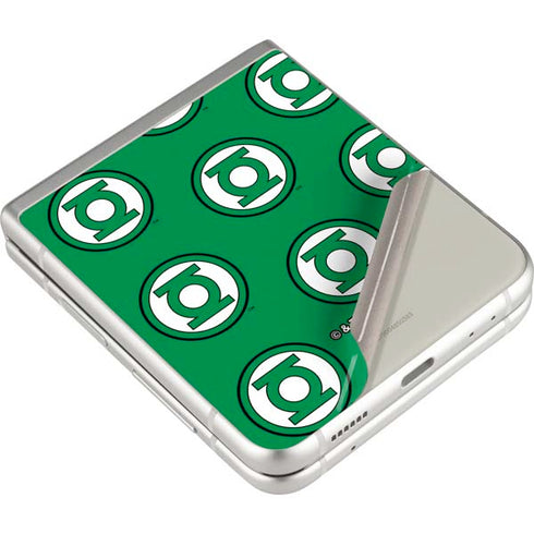 DC Comics Green Lantern Logo Pattern Galaxy Z Flip3 5G Skin