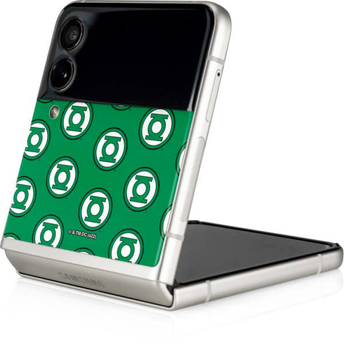 DC Comics Green Lantern Logo Pattern Galaxy Z Flip3 5G Skin