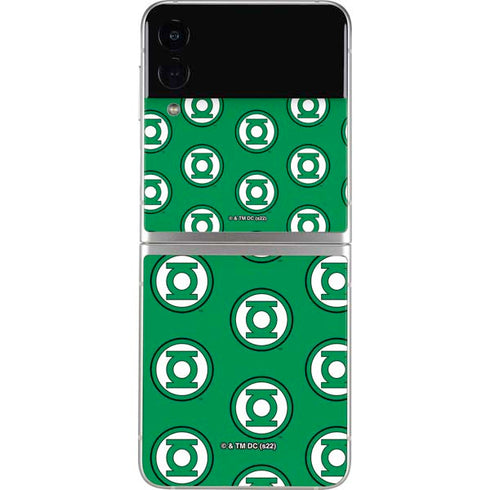 DC Comics Green Lantern Logo Pattern Galaxy Z Flip4 5G Skin