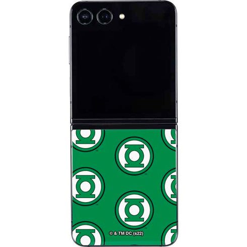 DC Comics Green Lantern Logo Pattern Galaxy Z Flip5 5G Skin