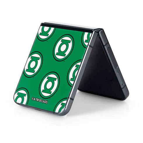 DC Comics Green Lantern Logo Pattern Galaxy Z Flip5 5G Skin