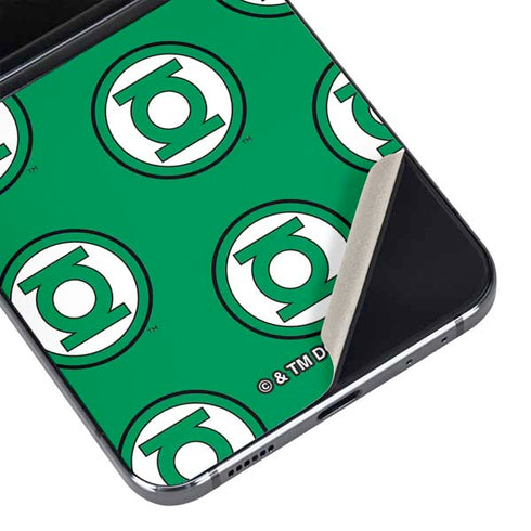 DC Comics Green Lantern Logo Pattern Galaxy Z Flip5 5G Skin
