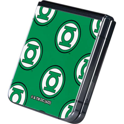 DC Comics Green Lantern Logo Pattern Galaxy Z Flip5 5G Skin