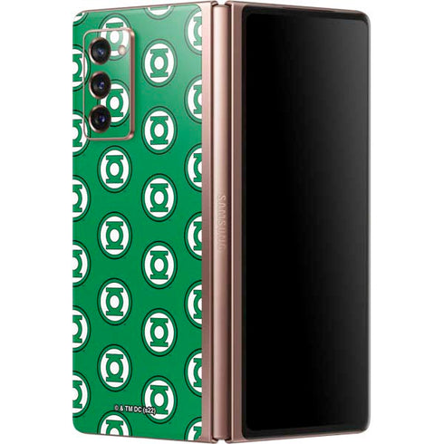 DC Comics Green Lantern Logo Pattern Galaxy Z Fold2 5G Skin