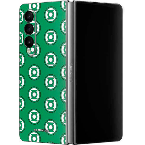 DC Comics Green Lantern Logo Pattern Galaxy Z Fold4 5G Skin
