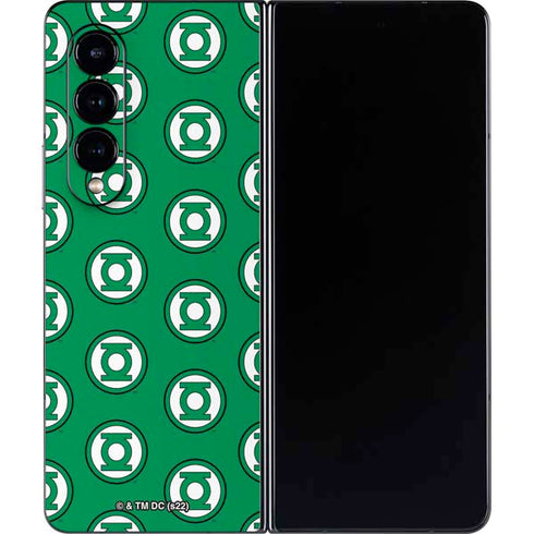 DC Comics Green Lantern Logo Pattern Galaxy Z Fold4 5G Skin