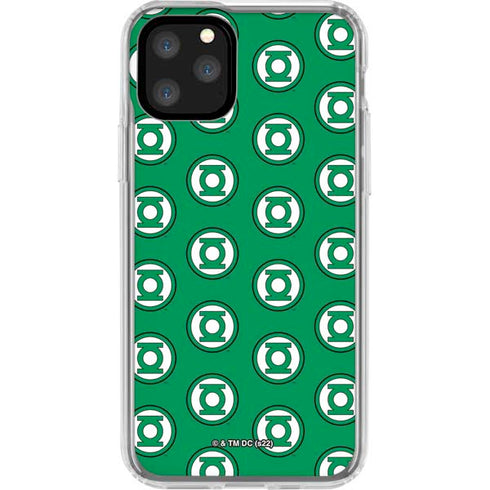 DC Comics Green Lantern Logo Pattern iPhone 11 Pro Clear Case