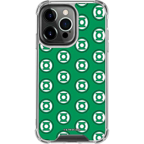 DC Comics Green Lantern Logo Pattern iPhone 13 Pro Clear Case