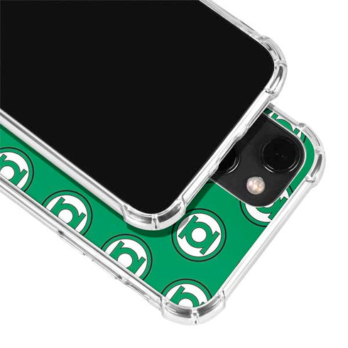 DC Comics Green Lantern Logo Pattern iPhone 14 Plus Clear Case