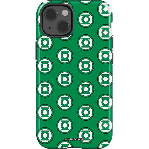 DC Comics Green Lantern Logo Pattern iPhone 15 Impact Case