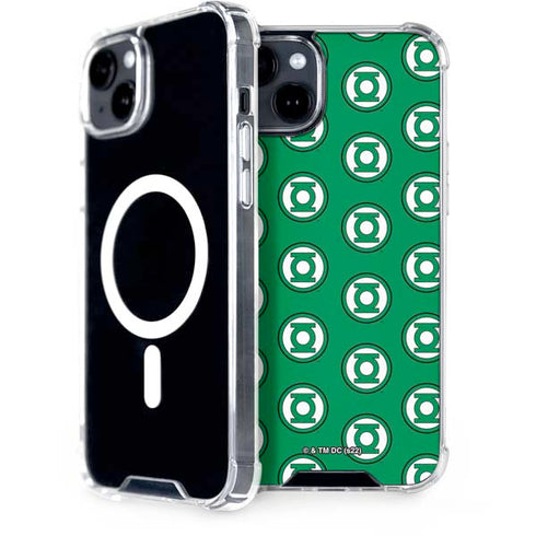 DC Comics Green Lantern Logo Pattern iPhone 14 Plus MagSafe Case