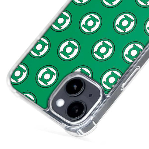 DC Comics Green Lantern Logo Pattern iPhone 15 Plus MagSafe Case