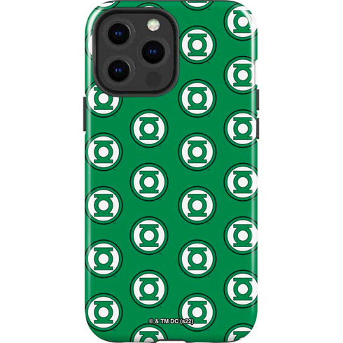 DC Comics Green Lantern Logo Pattern iPhone 15 Pro Max Impact Case