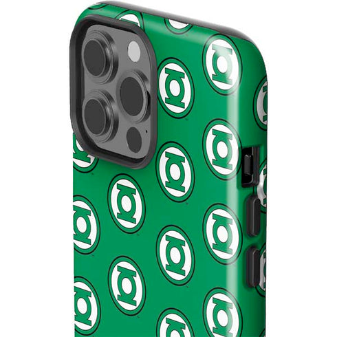 DC Comics Green Lantern Logo Pattern iPhone 15 Pro Max Impact Case