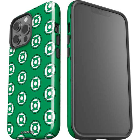 DC Comics Green Lantern Logo Pattern iPhone 15 Pro Max Impact Case