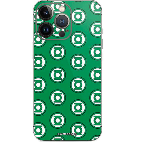 DC Comics Green Lantern Logo Pattern iPhone 14 Pro Skin