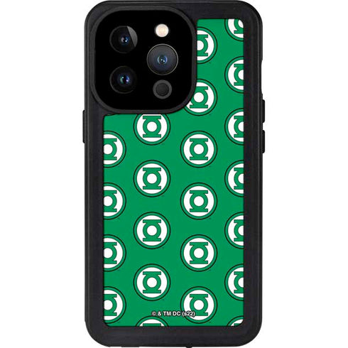 DC Comics Green Lantern Logo Pattern iPhone 14 Pro Waterproof Case