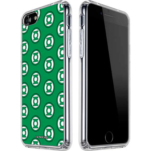 DC Comics Green Lantern Logo Pattern iPhone SE (2nd & 3rd Gen) Clear Case