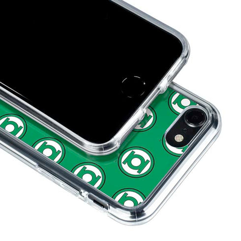 DC Comics Green Lantern Logo Pattern iPhone SE (2nd & 3rd Gen) Clear Case