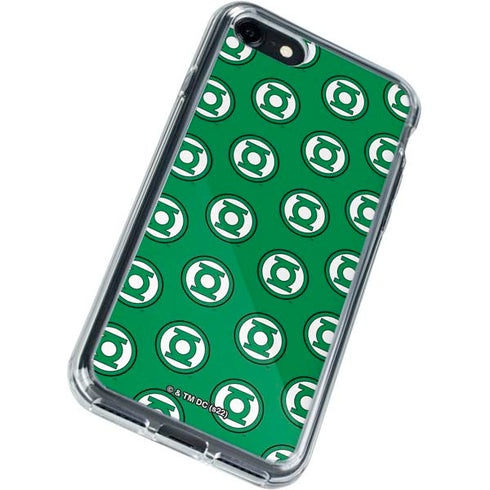 DC Comics Green Lantern Logo Pattern iPhone SE (2nd & 3rd Gen) Clear Case