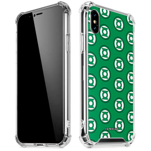 DC Comics Green Lantern Logo Pattern iPhone XS Max Clear Case