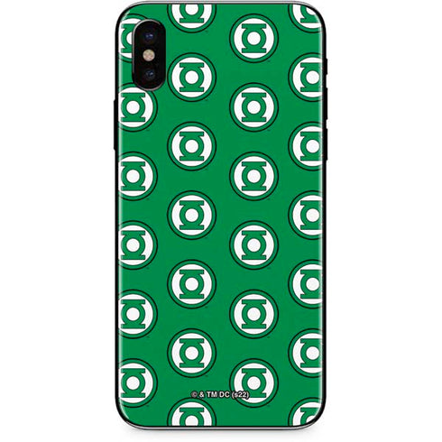 DC Comics Green Lantern Logo Pattern iPhone XS Skin