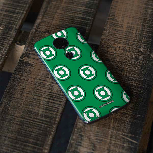 DC Comics Green Lantern Logo Pattern Moto E5 Plus Skin