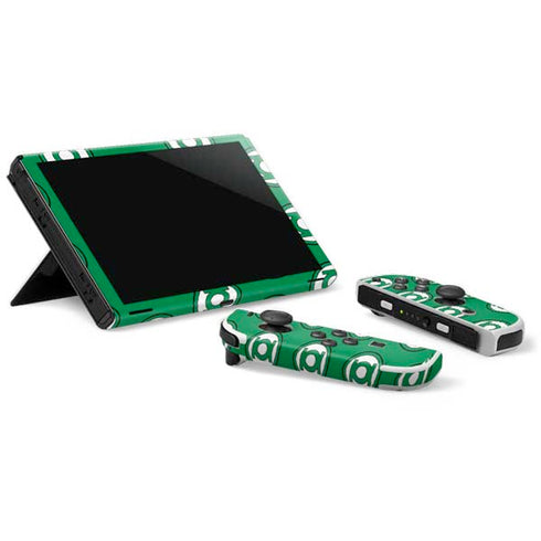 DC Comics Green Lantern Logo Pattern Nintendo Switch OLED (2021) Skin