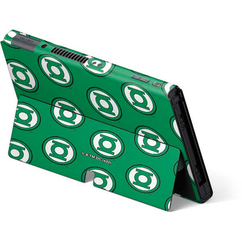 DC Comics Green Lantern Logo Pattern Nintendo Switch OLED (2021) Skin
