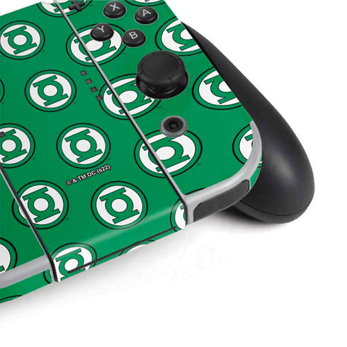 DC Comics Green Lantern Logo Pattern Nintendo Switch OLED (2021) Skin