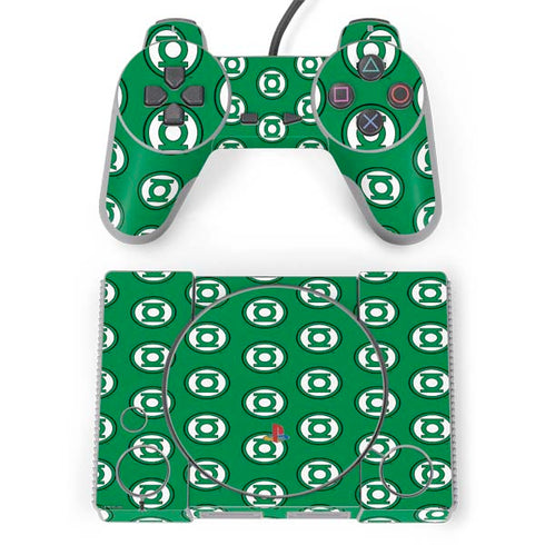 DC Comics Green Lantern Logo Pattern PlayStation Classic Bundle Skin