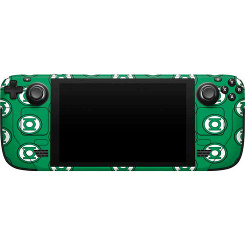 DC Comics Green Lantern Logo Pattern Steam Deck Handheld Gaming Computer Skin