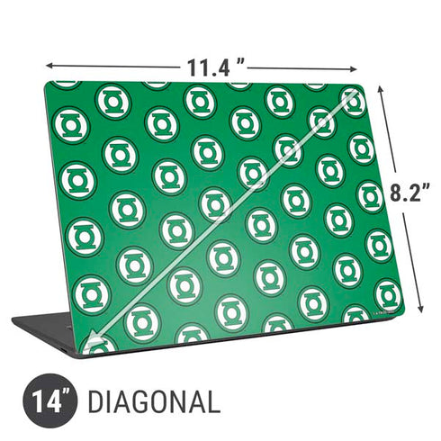 DC Comics Green Lantern Logo Pattern Universal Laptop 14in (11.4 x 8.2in) Skin