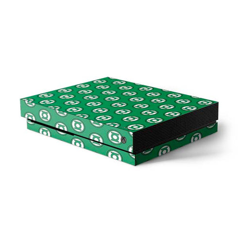 DC Comics Green Lantern Logo Pattern Xbox One X Console Skin