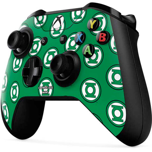 DC Comics Green Lantern Logo Pattern Xbox One X Controller Skin