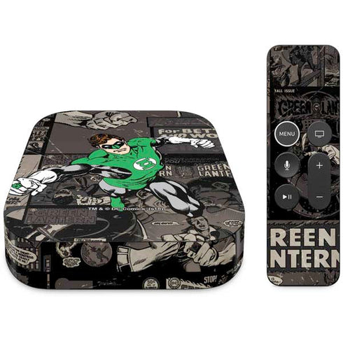 DC Comics Green Lantern Vintage Action Pose Pattern Apple TV Skin