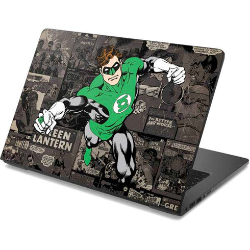 DC Comics Green Lantern Vintage Action Pose Pattern Dell Chromebook Skin