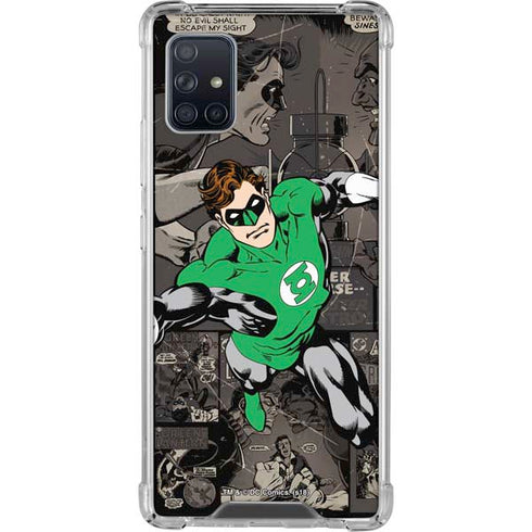 DC Comics Green Lantern Vintage Action Pose Pattern Galaxy A51 5G Clear Case